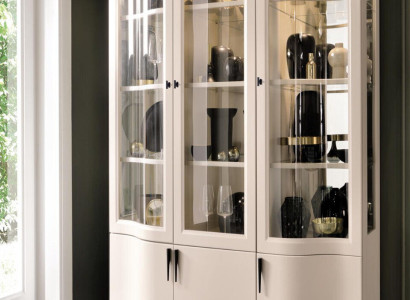 Cabinets Display case Showcases Wood Elegant Luxury Glass Wardrobe Wood Shelf